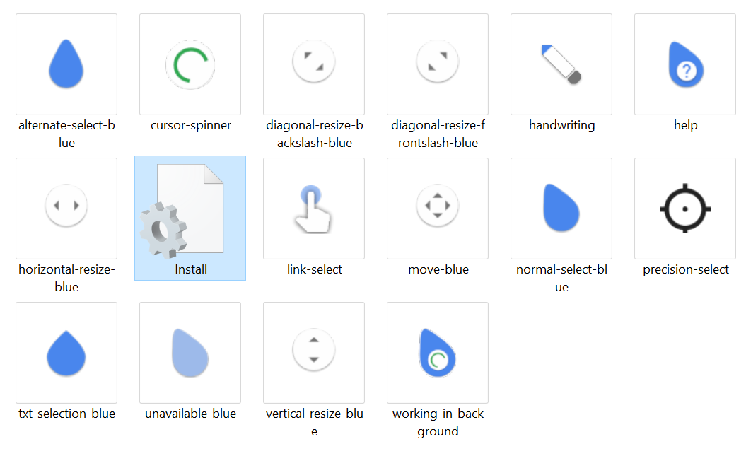 Android Material Cursors Blue 53