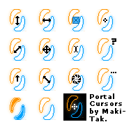 Portal Themed Cursor Set 93