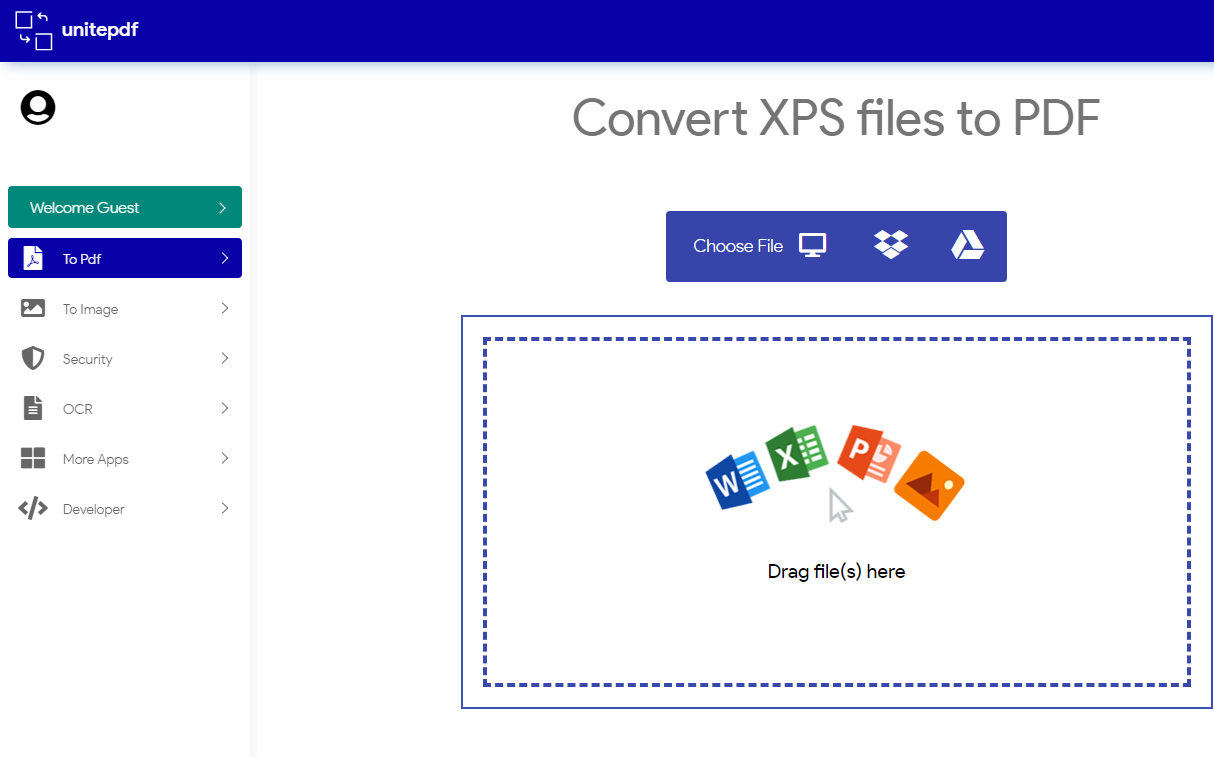 convert from xps to pdf free online
