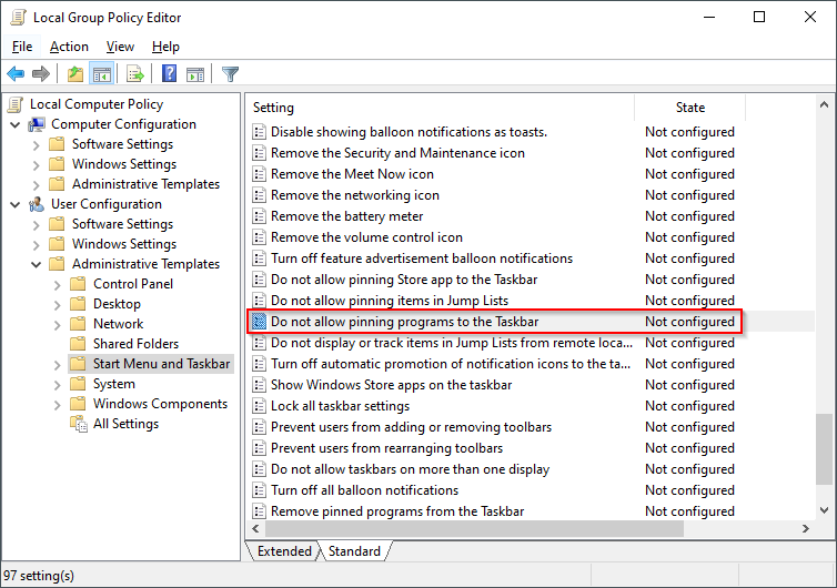 2 Ways to Prevent Pinning or Unpinning Programs to Windows 11/10 Taskbar