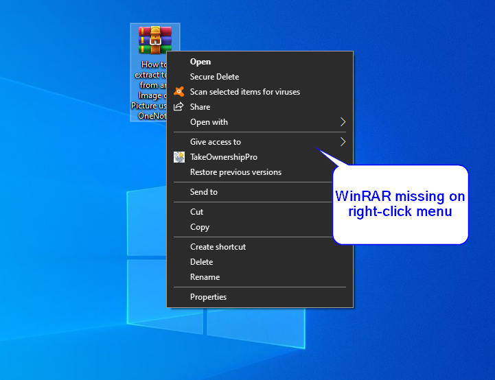 send to compressed folder missing windows 10