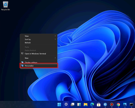 desktop icon ändern windows 11