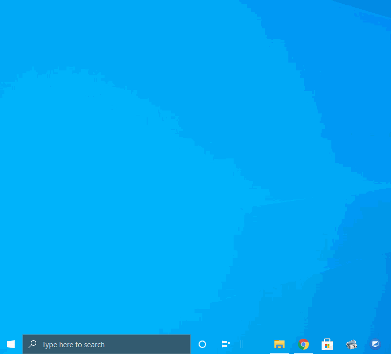 windows 10 taskbar over full screen