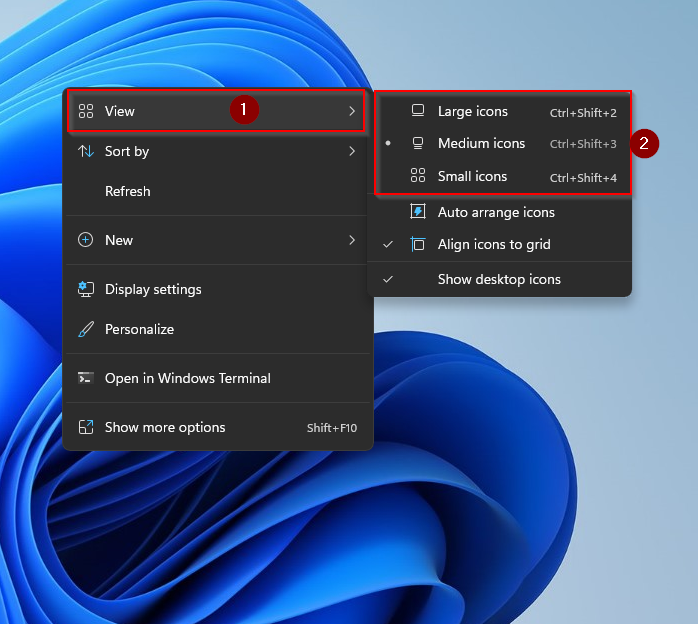 keyboard shortcut resize window