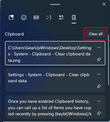 clear clipboard windows 8