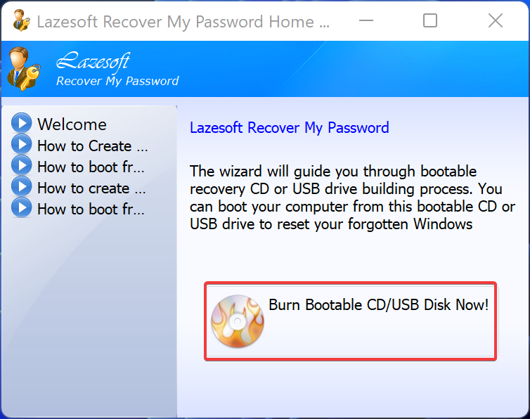create windows 10 reset password usb