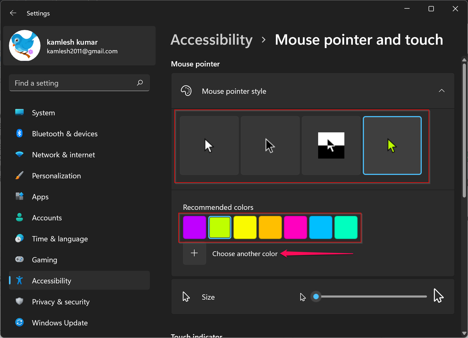 control panel mouse options logitech setpoint