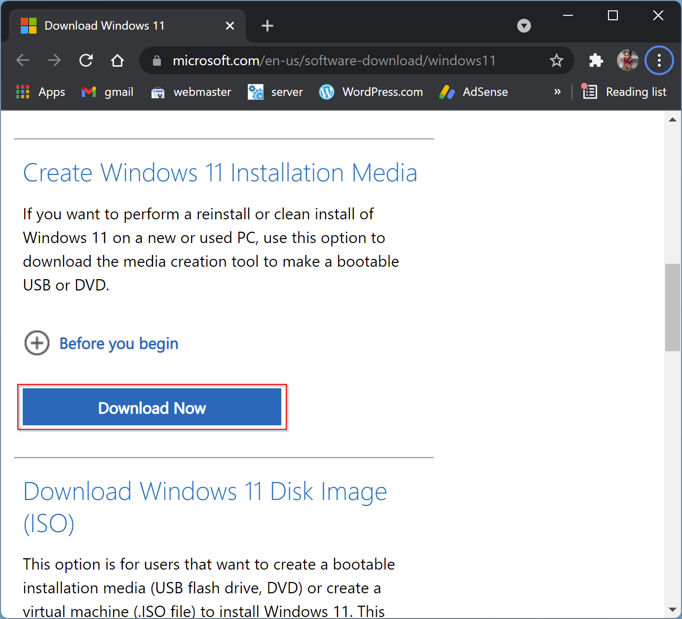 windows 11 media creation tool download